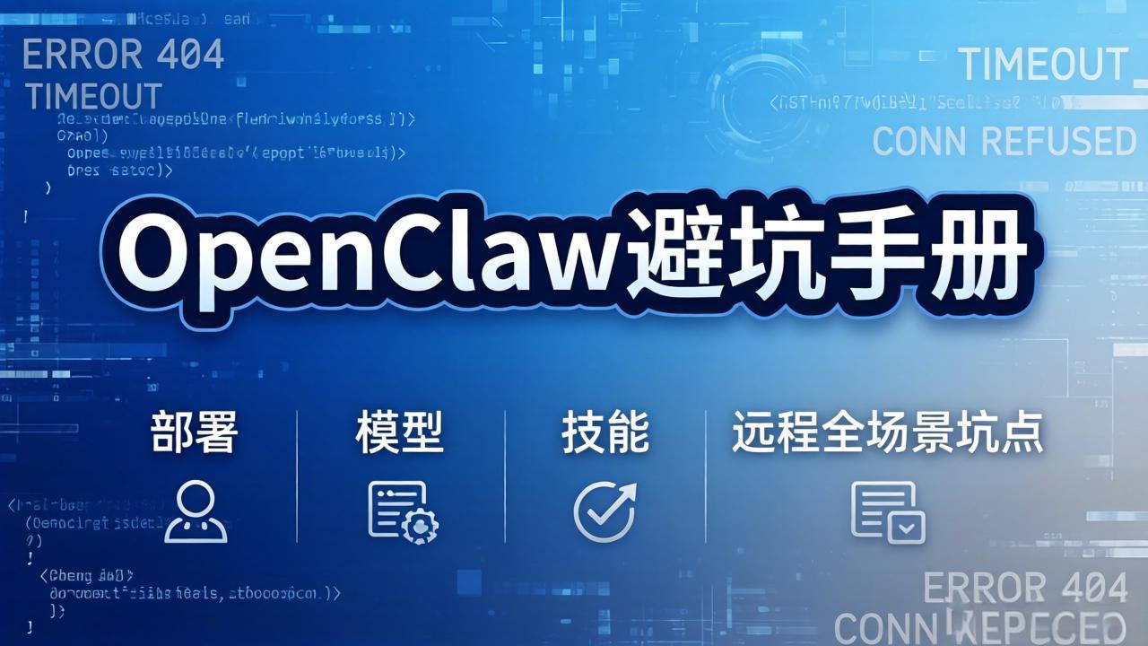 OpenClaw避坑手册：部署+模型+技能+远程全场景坑点，一次性给你说全，少走弯路-领星网创资源站