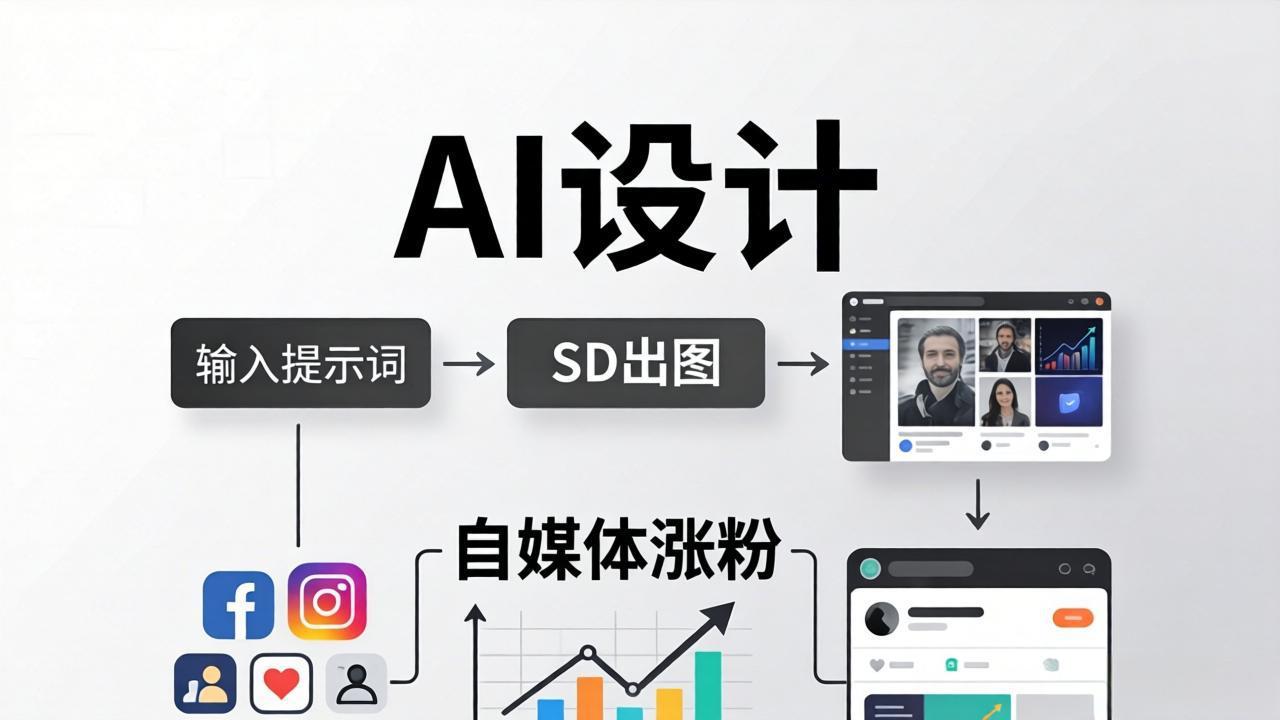 人人都是AI设计师：SD出图+自媒体涨粉一站教学，告别图文素材焦虑，AI设计让你轻松避开内卷-领星网创资源站