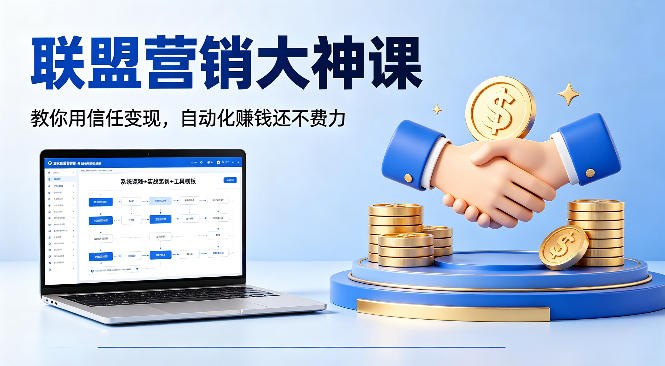 联盟营销大神课，教你用信任变现，自动化賺钱还不费力【原创双语字幕】-领星网创资源站