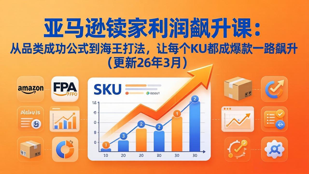 亚马逊卖家利润飙升课:从品类成功公式到海王打法,让每个SKU都成爆款一路飙升(更新26年3月-领星网创资源站