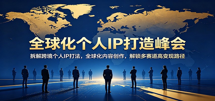 全球化个人IP打造峰会：拆解跨境个人IP打法，全球化内容创作，解锁多赛道高变现路径-领星网创资源站
