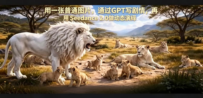 用一张普通图片，通过GPT写剧情，再用Seedance 2.0做动态演绎，居然能生成迪士尼风格搞笑动画-领星网创资源站