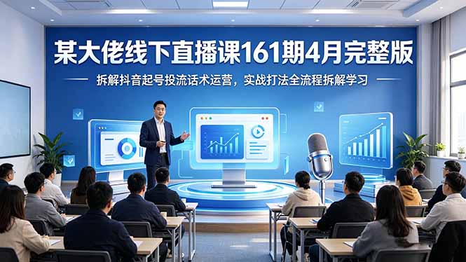 某大佬线下直播课161期4月完整版，拆解抖音起号投流话术运营，实战打法全流程拆解学习-领星网创资源站